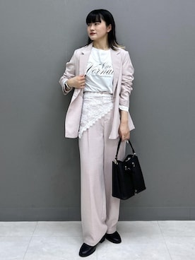 「VIS（ビス）のアイテム（バッグ）」を使った、yuさん（レディース・157cm）の春コーディネート