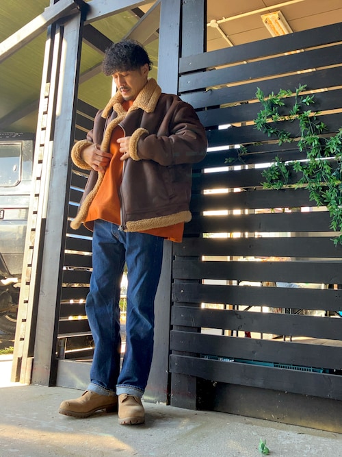 ZARAメンズムートンコート sou｜ZARAのムートンコートを使ったコーディネート - WEAR