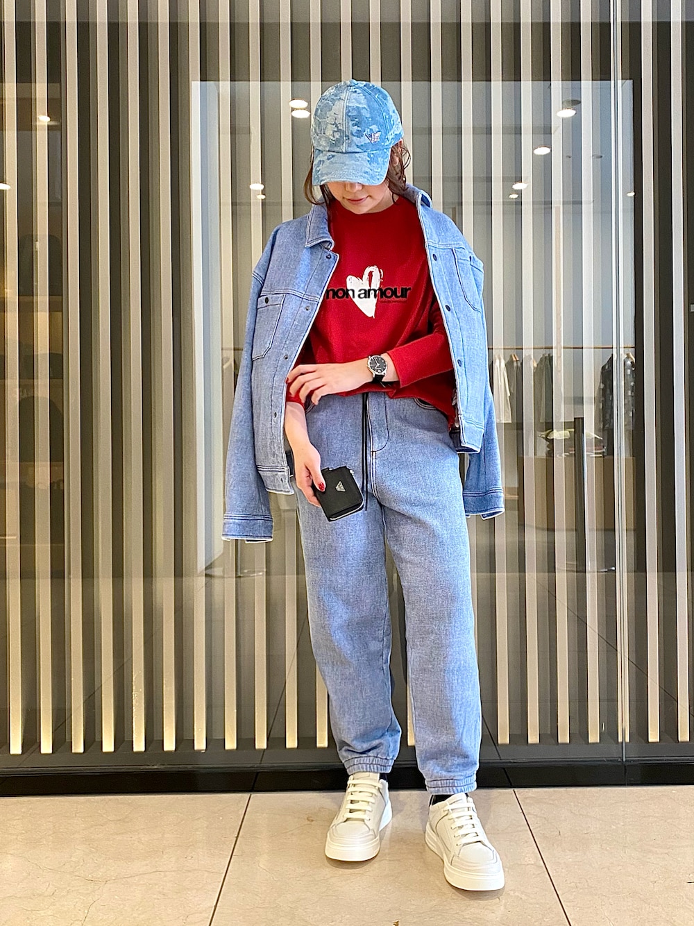 【エンポリオ アルマーニ】モナムール ジャージートップス フロックプリント EMPORIO ARMANI（エンポリオアルマーニ）の「【エンポリオ