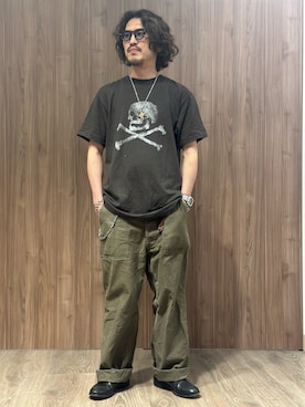 「DUBBLEWORKS（ダブルワークス）のアイテム」を使った、TeaCoreさん（メンズ・170cm）の秋コーディネート