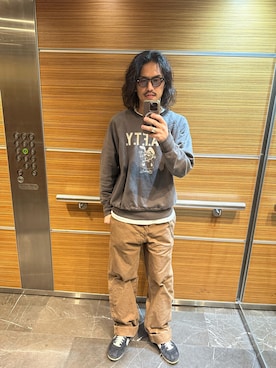 「WAREHOUSE（ウエアハウス）のアイテム（トップス）」を使った、TeaCoreさん（メンズ・170cm）の春コーディネート