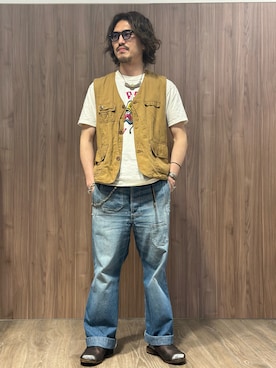 「MOTO（モト）のアイテム」を使った、TeaCoreさん（メンズ・170cm）の秋コーディネート