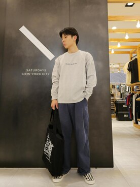 「Saturdays NYC（サタデーズ ニューヨークシティ ）のアイテム（バッグ）」を使った、Ryoさん（メンズ・168cm）の秋コーディネート