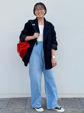 「アイテム（バックパック/リュック）」を使った、OUTDOOR PRODUCTS海老名店さん（レディース・157cm）の夏コーディネート