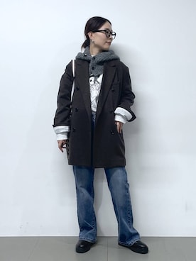 「アイテム（ピアス（両耳用））」を使った、shimomuさん（レディース・158cm・20代）の秋コーディネート