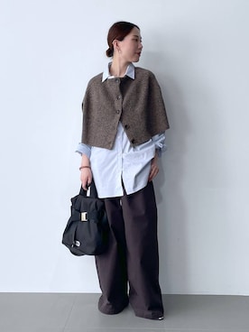 「アイテム（チノパンツ）」を使った、shimomuさん（レディース・158cm・20代）の夏コーディネート
