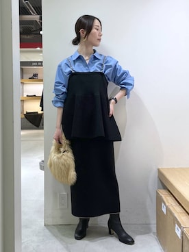 「アイテム（ピアス（両耳用））」を使った、shimomuさん（レディース・158cm・20代）の冬コーディネート