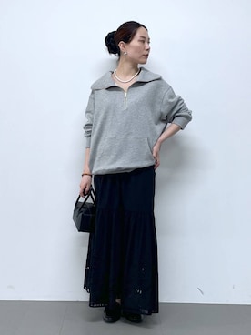 「アイテム（ピアス（両耳用））」を使った、shimomuさん（レディース・158cm・20代）の秋コーディネート