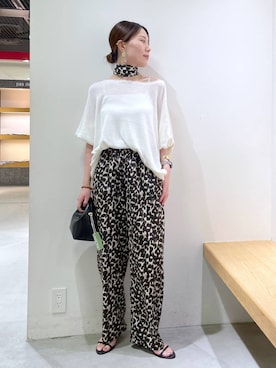 「アイテム（ニット/セーター）」を使った、shimomuさん（レディース・158cm・20代）の夏コーディネート