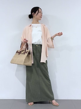 「COTTO（コトゥー）のアイテム」を使った、shimomuさん（レディース・158cm）の春コーディネート