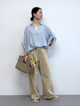 「BARNYARDSTORM（バンヤードストーム）のアイテム（パンツ）」を使った、shimomuさん（レディース・158cm）の春コーディネート