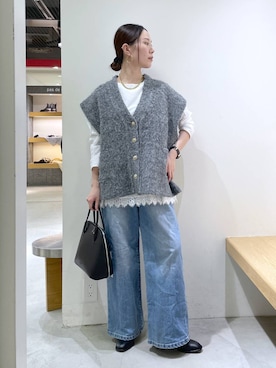 「アイテム（ブラック系）」を使った、shimomuさん（レディース・158cm）の冬コーディネート