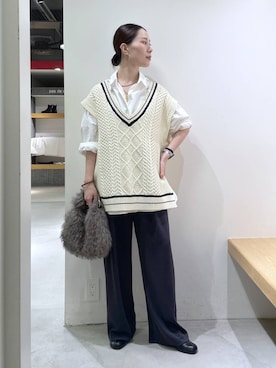 「アイテム（ピアス（両耳用））」を使った、shimomuさん（レディース・158cm・20代）の秋コーディネート