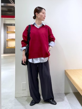 「アイテム（デジタル腕時計）」を使った、shimomuさん（レディース・158cm）の秋コーディネート
