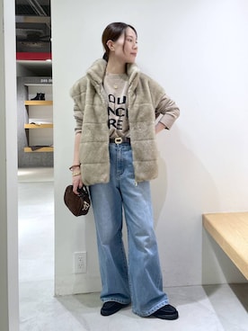 「アイテム（デジタル腕時計）」を使った、shimomuさん（レディース・158cm）の秋コーディネート
