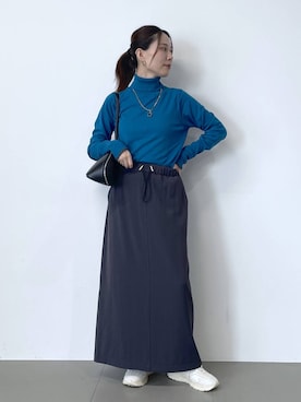「アイテム（ノーカラーコート）」を使った、shimomuさん（レディース・158cm）の秋コーディネート