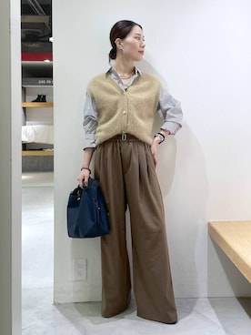 「アイテム（ピアス（両耳用））」を使った、shimomuさん（レディース・158cm・20代）の秋コーディネート