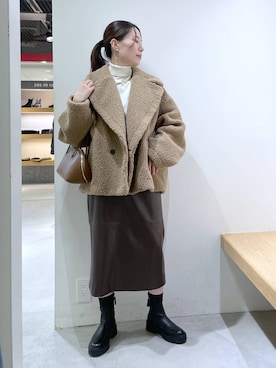 「アイテム（ピーコート）」を使った、shimomuさん（レディース・158cm・20代）の秋コーディネート