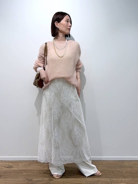 「VELETTO（ベレット）のBARNYARDSTORM / VELETTO(ヴェレット) / スクエアボストンBAG【別注】【「i.style closet」ご紹介アイテム】（ボストンバッグ、イエロー系）」を使った、shimomuさん（レディース）の秋コーディネート