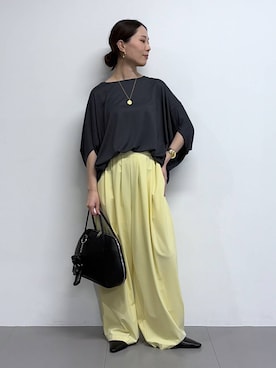 「ADD CULUMN（アドカラム）のアイテム」を使った、shimomuさん（レディース・158cm）の春コーディネート