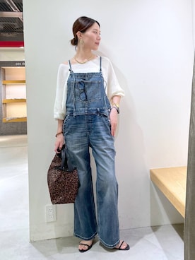 「BARNYARDSTORM（バンヤードストーム）のアイテム（オールインワン・サロペット）」を使った、shimomuさん（レディース・158cm）の夏コーディネート