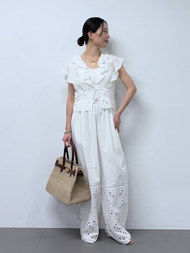 「COTTO（コトゥー）のアイテム」を使った、shimomuさん（レディース・158cm）の春コーディネート