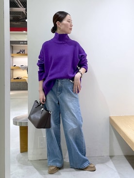 「アイテム（ピアス（両耳用））」を使った、shimomuさん（レディース・158cm・20代）の秋コーディネート