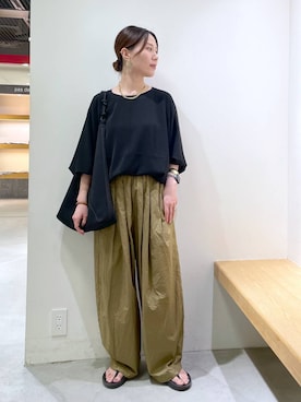 「アイテム（トートバッグ）」を使った、shimomuさん（レディース・158cm・20代）の夏コーディネート