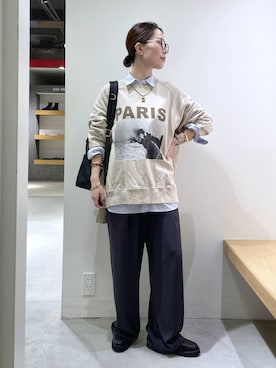 「アイテム（デジタル腕時計）」を使った、shimomuさん（レディース・158cm）の秋コーディネート