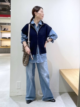 「アイテム（ピアス（両耳用））」を使った、shimomuさん（レディース・158cm・20代）の秋コーディネート