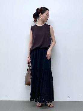 「アイテム（ピアス（両耳用））」を使った、shimomuさん（レディース・158cm）の夏コーディネート