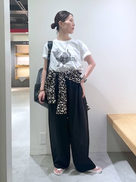 「アイテム（バックパック/リュック）」を使った、shimomuさん（レディース・158cm・20代）の夏コーディネート