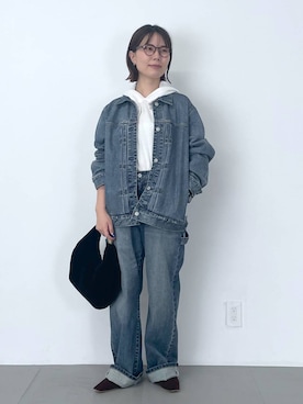 「BARNYARDSTORM」｜「アイテム（デニムジャケット）」を使った、shimomuさん（レディース・158cm）の秋コーディネート