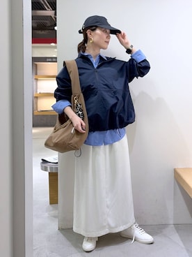 「BARNYARDSTORM（バンヤードストーム）のアイテム（帽子）」を使った、shimomuさん（レディース・158cm）の春コーディネート