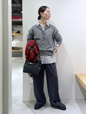 「アイテム（ピアス（両耳用））」を使った、shimomuさん（レディース・158cm・20代）の秋コーディネート