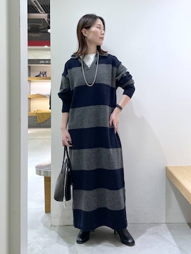 「アイテム（デジタル腕時計）」を使った、shimomuさん（レディース・158cm）の秋コーディネート