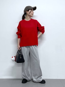 「アイテム（バングル/リストバンド）」を使った、shimomuさん（レディース・158cm）の秋コーディネート