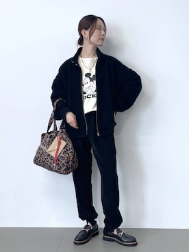 「アイテム（ブルゾン）」を使った、shimomuさん（レディース・158cm）の秋コーディネート