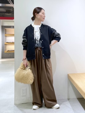 「アイテム（デジタル腕時計）」を使った、shimomuさん（レディース・158cm）の秋コーディネート