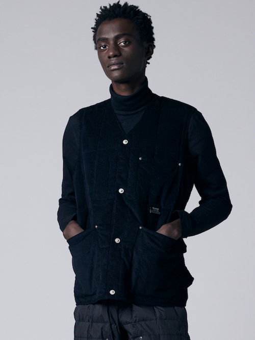 TAION(タイオン)】〈ユニセックス〉ワーク Vネックボタン コーデュロイ