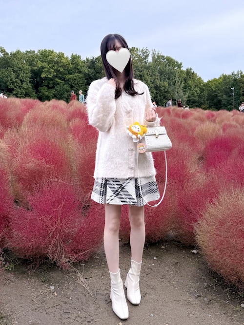 CELFORD ツイードビジュースタッズポシェット ピンク セルフォード ビジュースタッズポシェット バッグ ピンク CELFORD