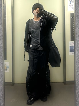 「アイテム（スニーカー）」を使った、　r(いいね、保存ありがとうございます)さん（メンズ・171cm・10代）の秋コーディネート