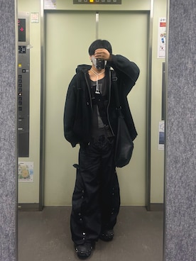 GRANCY】Button Layered Design Nylon Pants / ボタンレイヤード