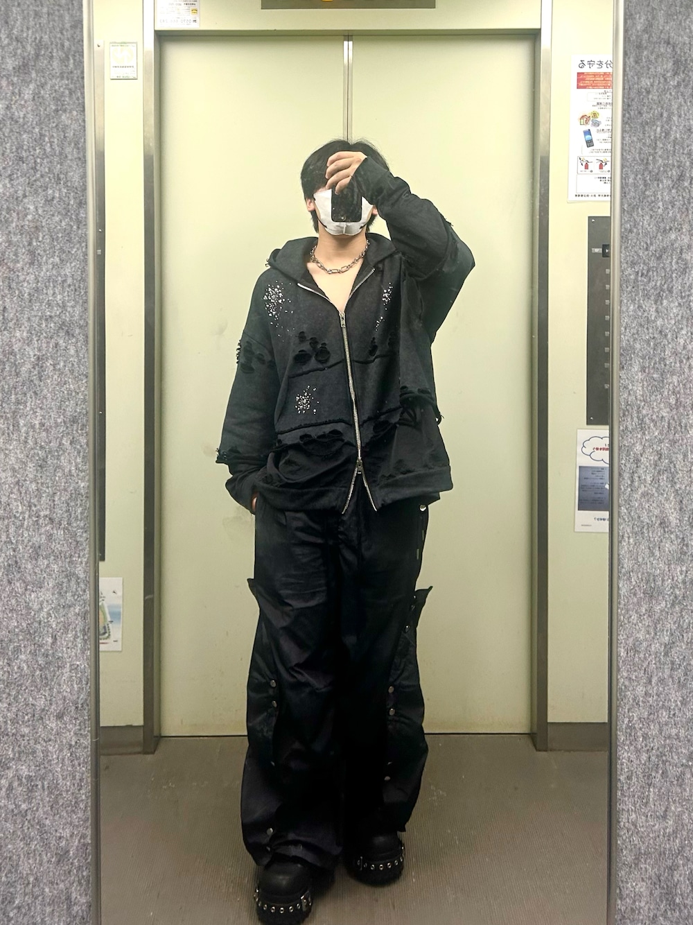 neith.（ネイス）の「neith./ネイス/Meteor Crush Hoodie(Black