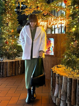 「LAGUNAMOON（ラグナムーン）のアイテム（その他アウター）」を使った、YUNA KITAMURAさん（レディース・165cm）の冬コーディネート