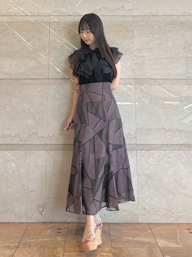 「MERCURYDUO（マーキュリーデュオ）のアイテム」を使った、NANAさん（レディース・155cm）の夏コーディネート