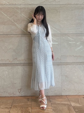 「MERCURYDUO（マーキュリーデュオ）のアイテム（ワンピース/ドレス）」を使った、NANAさん（レディース・155cm）の夏コーディネート
