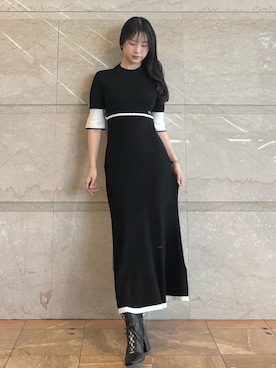 「MERCURYDUO（マーキュリーデュオ）のアイテム（ブーツ）」を使った、NANAさん（レディース・155cm）の春コーディネート