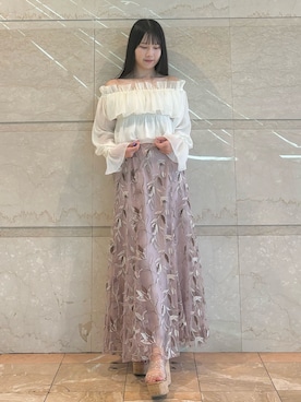 「MERCURYDUO（マーキュリーデュオ）のアイテム（シューズ）」を使った、NANAさん（レディース・155cm）の夏コーディネート
