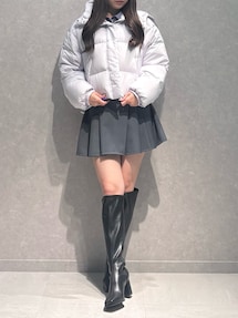 U.S. POLO ASSN.別注シャツレイヤード風ケーブルカーディガン